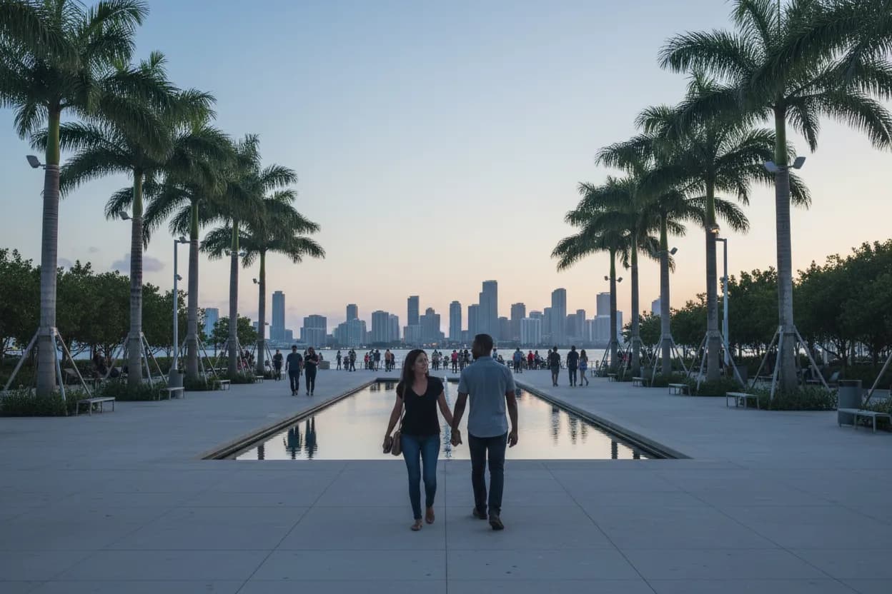 Realistic Miami scene for Miami Sushi Near Me: Date Night Search Guide