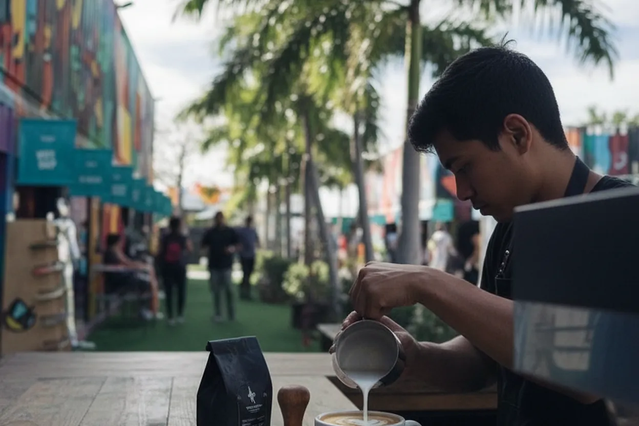 Editorial detail for kelsey plum Miami WNBA coffee stop before game night
