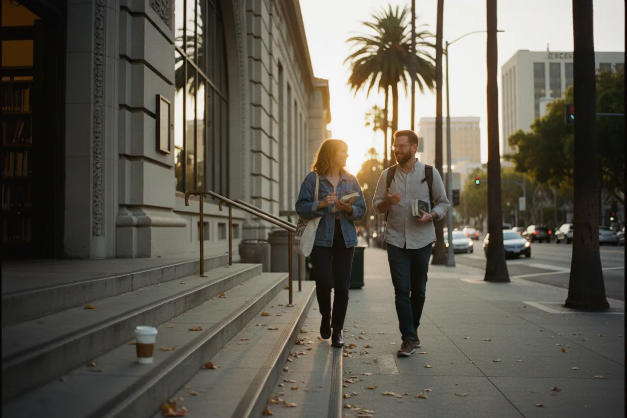 Practical city scene for LA Book Clubs Guide for Low-Key Social Nights