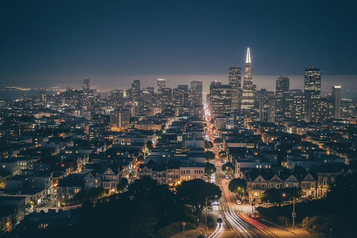 Realistic city scene for amc theaters: A San Francisco Dinner Route With Backups