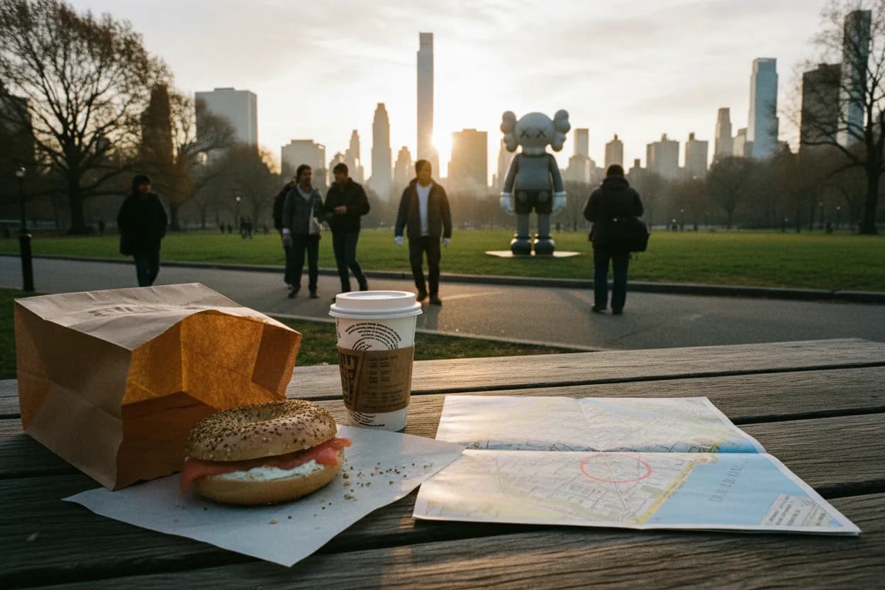 Realistic NYC scene for KAWS in NYC Guide for Art Fans and Exhibit Trips
