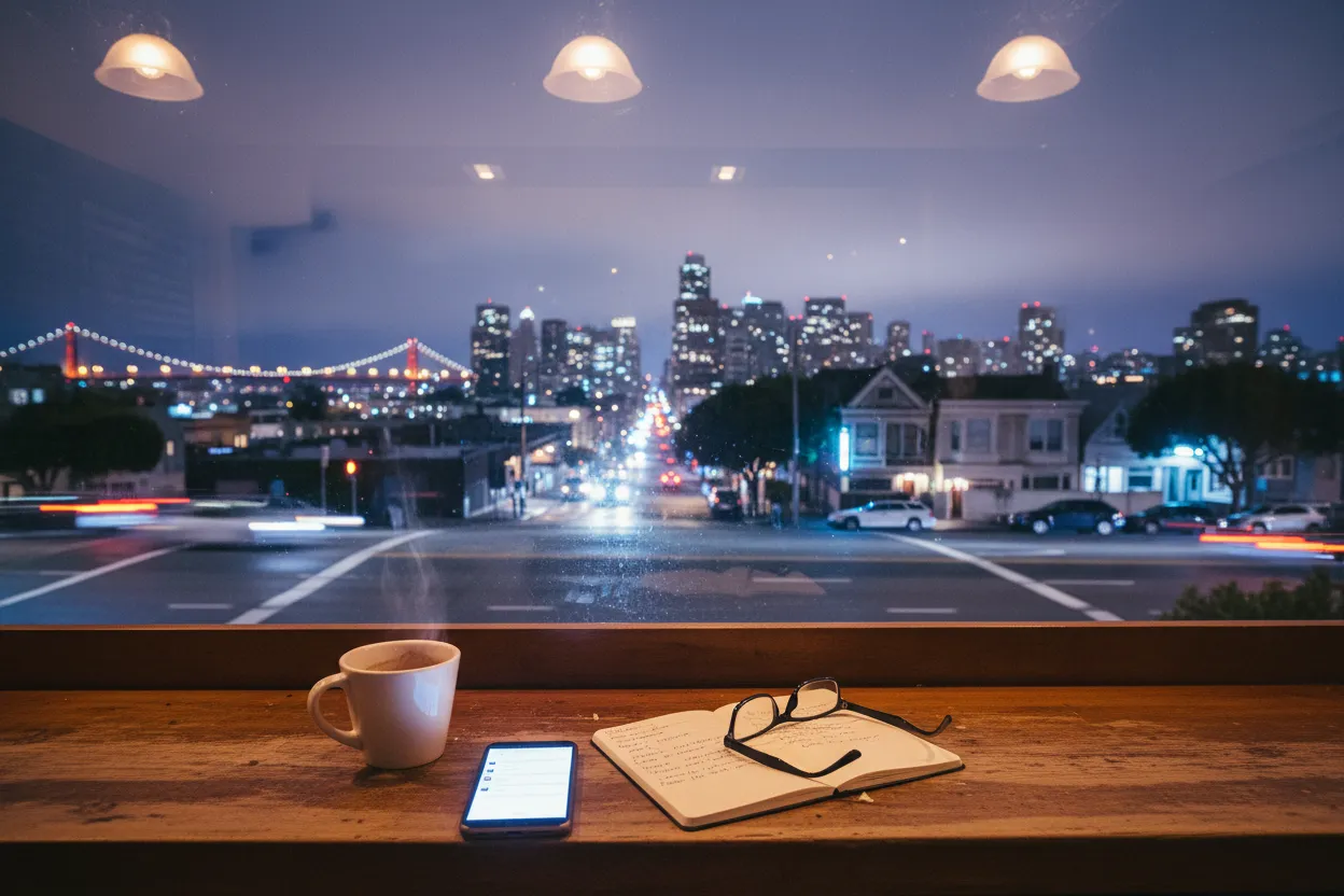 Realistic San Francisco scene for San Francisco Concerts Guide for Weeknight Shows and Venues