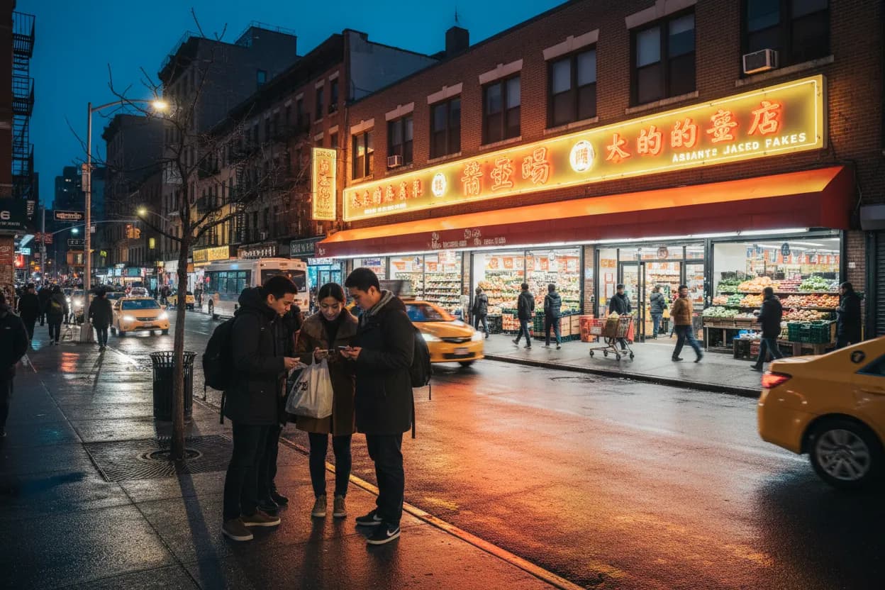 Realistic NYC scene for 99 Ranch Market Near NYC: Asian Grocery Trip Guide
