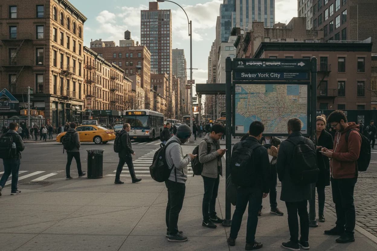 Realistic NYC scene for New York Map Guide for Neighborhood-First Trip Planning