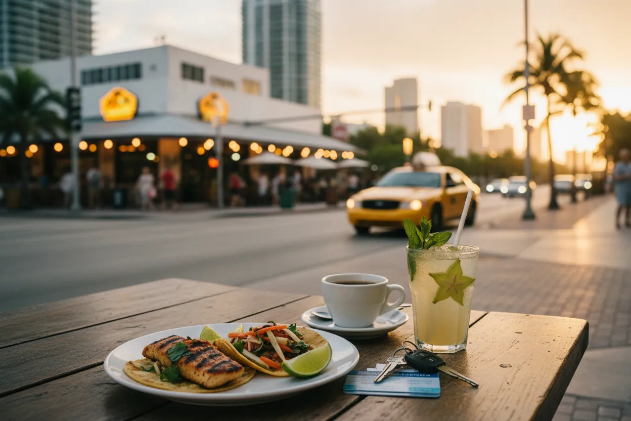 Realistic Miami scene for Miami Taxi Guide from Airport to Dinner Plans
