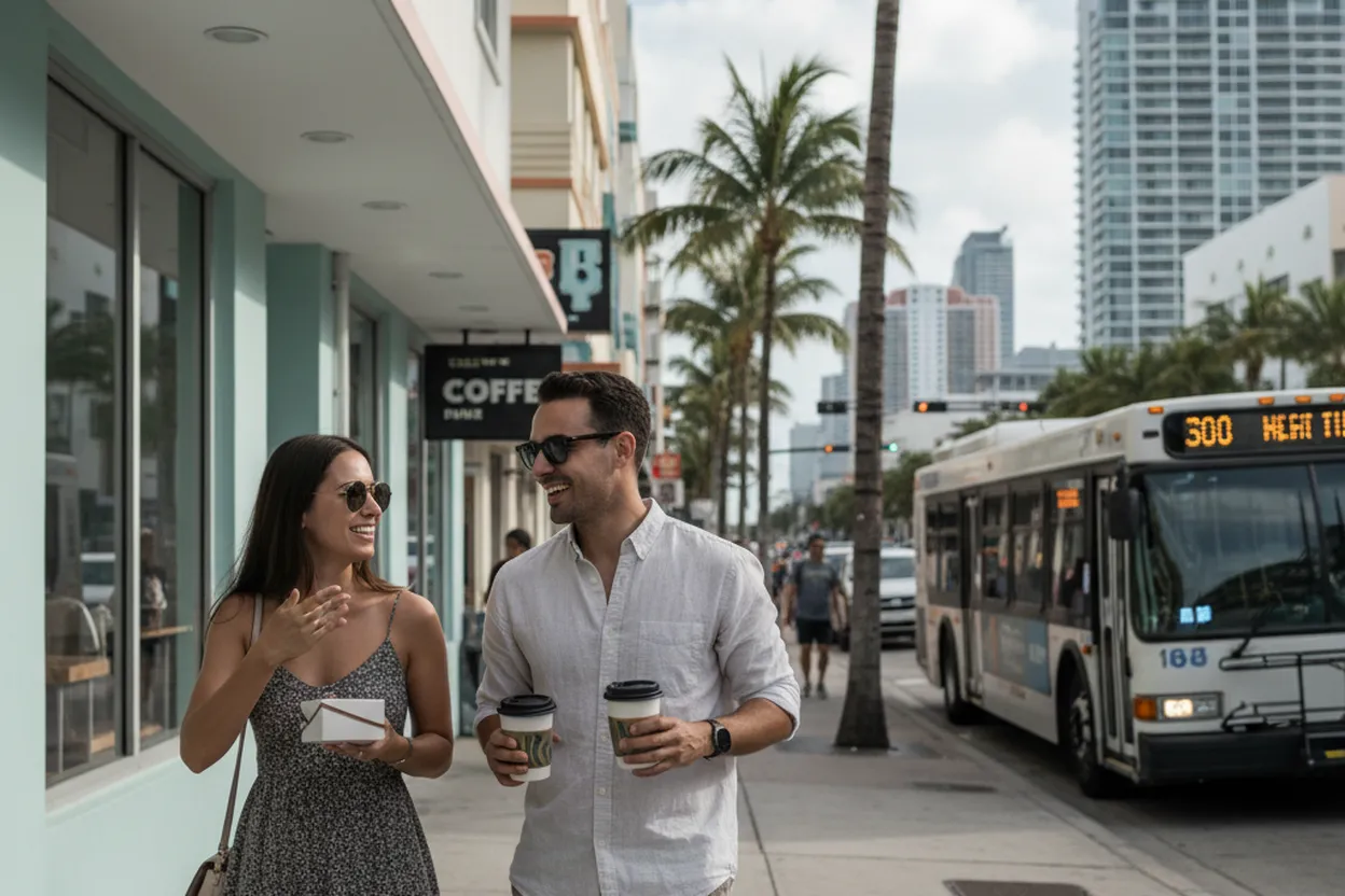 Practical city scene for kevin love: A Miami Coffee and Dessert Route