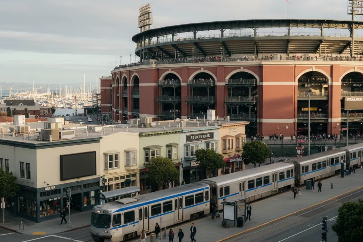 Cover scene for Astros vs Giants SF Ballpark Transit and Pub Guide