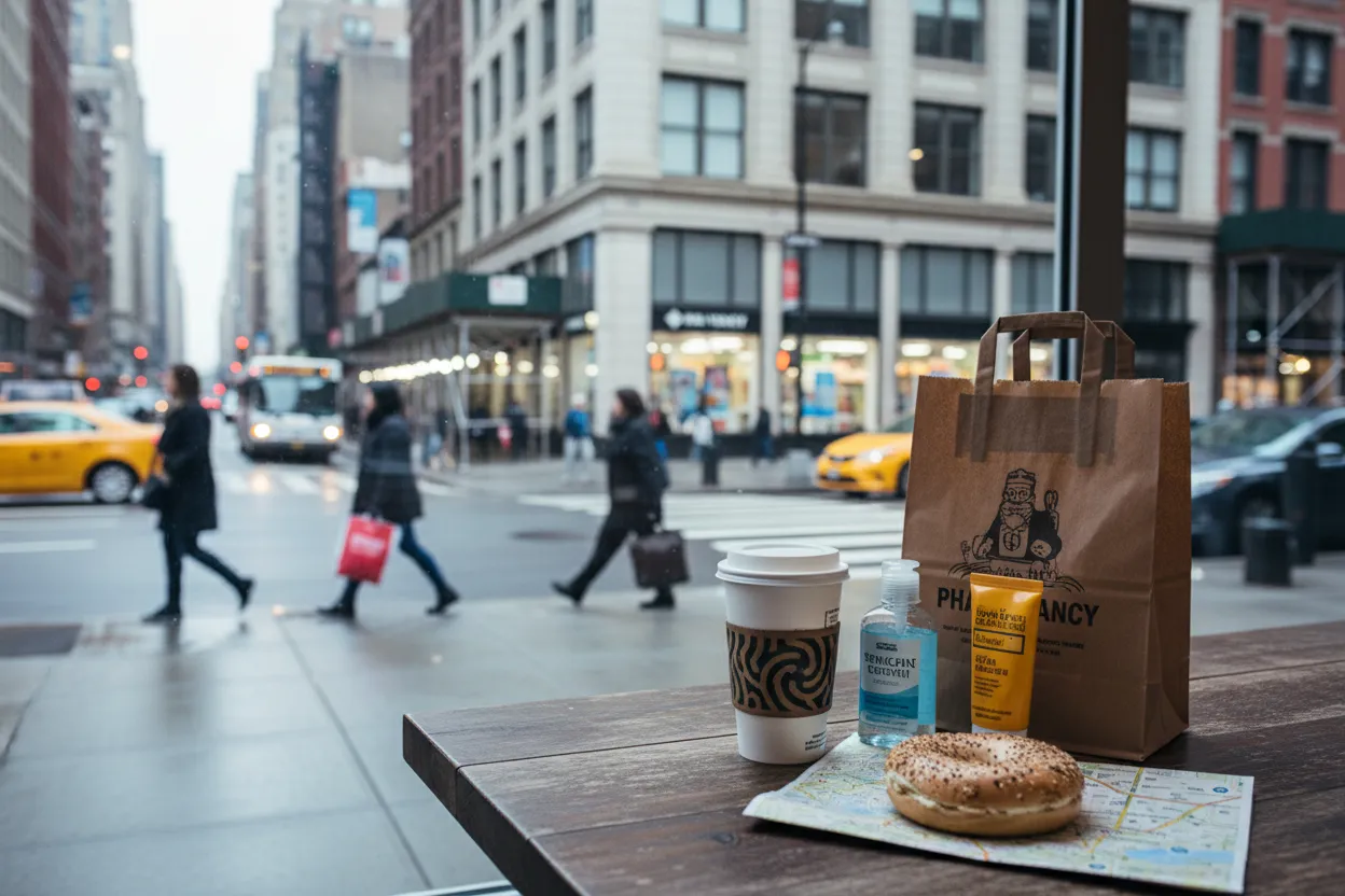 Realistic NYC scene for Walgreens Near NYC: Pharmacy and Travel Essentials Guide