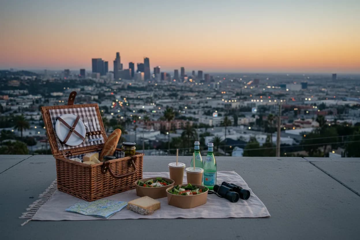 Realistic city scene for airbus a380: A Low-Stress Los Angeles Day Plan