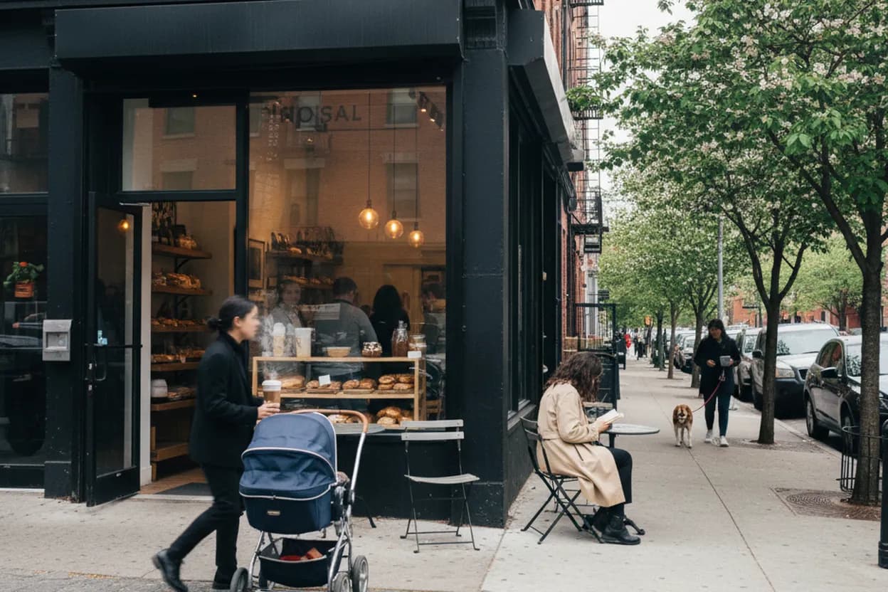 NYC experience scene for Ciao Gloria in Prospect Heights Before a Stroller Park Loop Gets Too Long