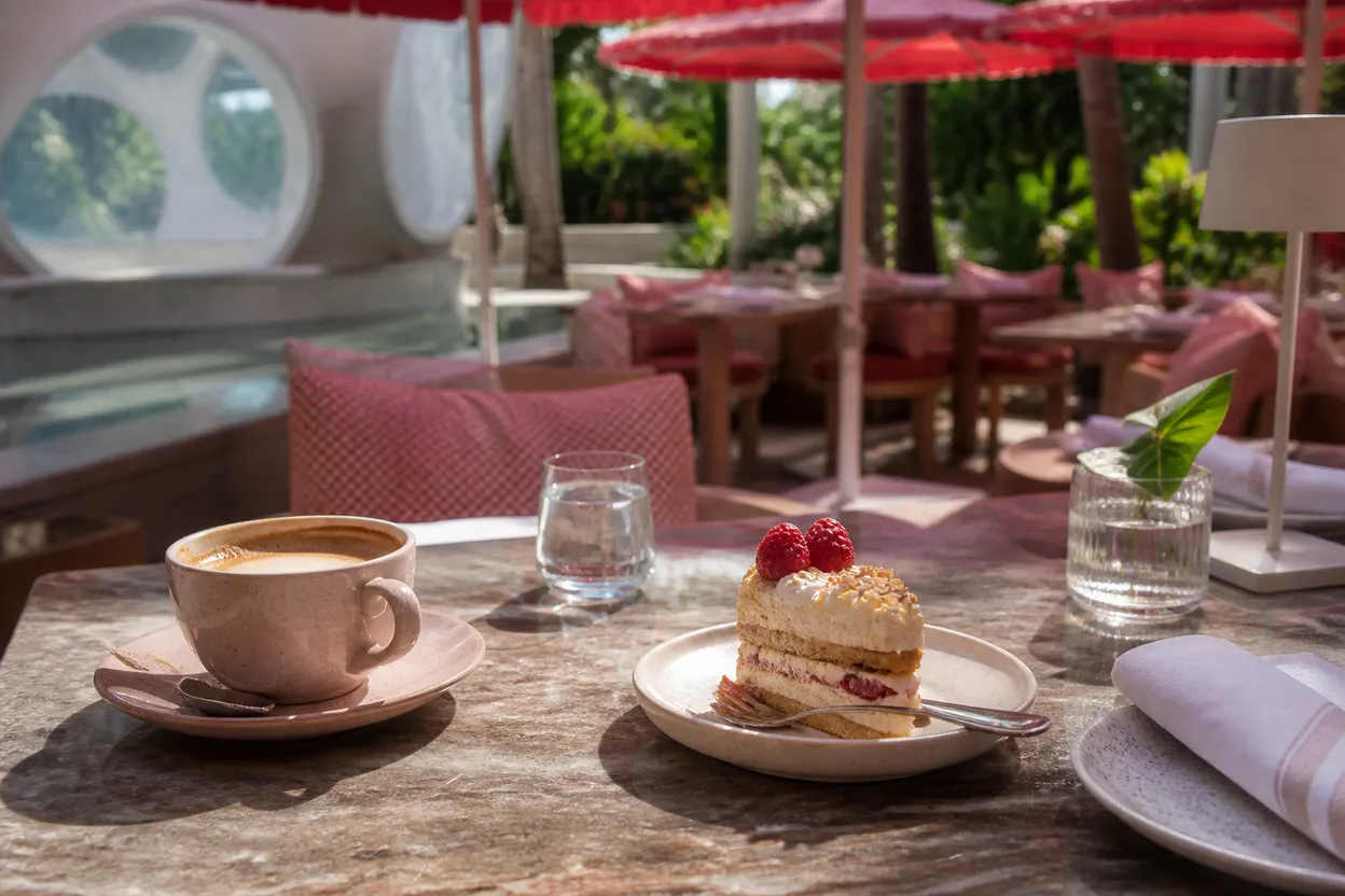 Editorial detail for betty gilpin in Miami Design District for a dessert walk