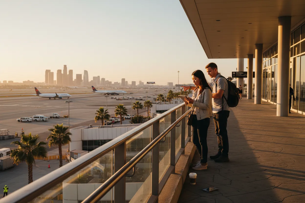 Practical city scene for LA Delta Guide for Planning Weekend Flight Routes