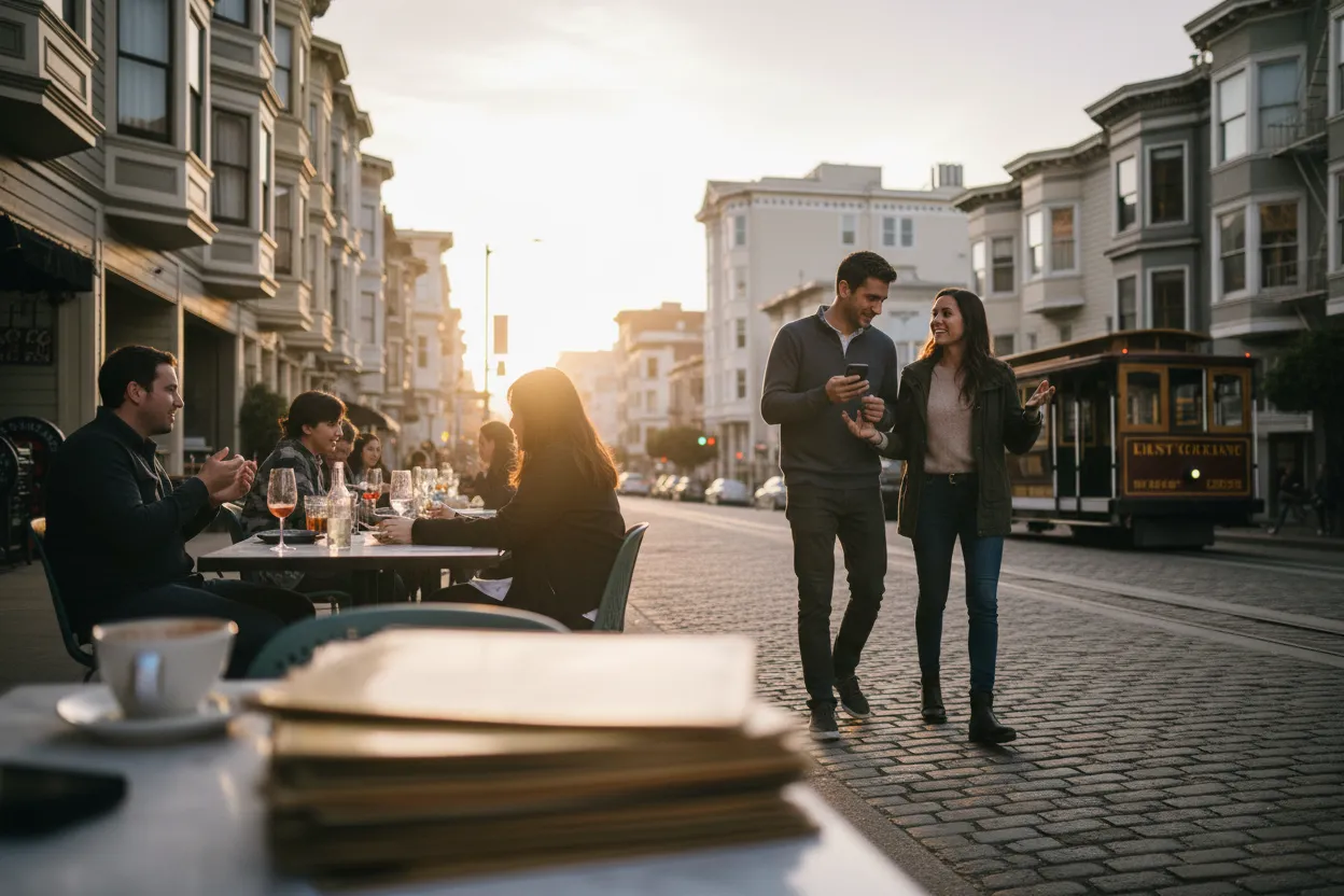 Practical city scene for SF Best Restaurants Near Me for Visitors Without Reservations