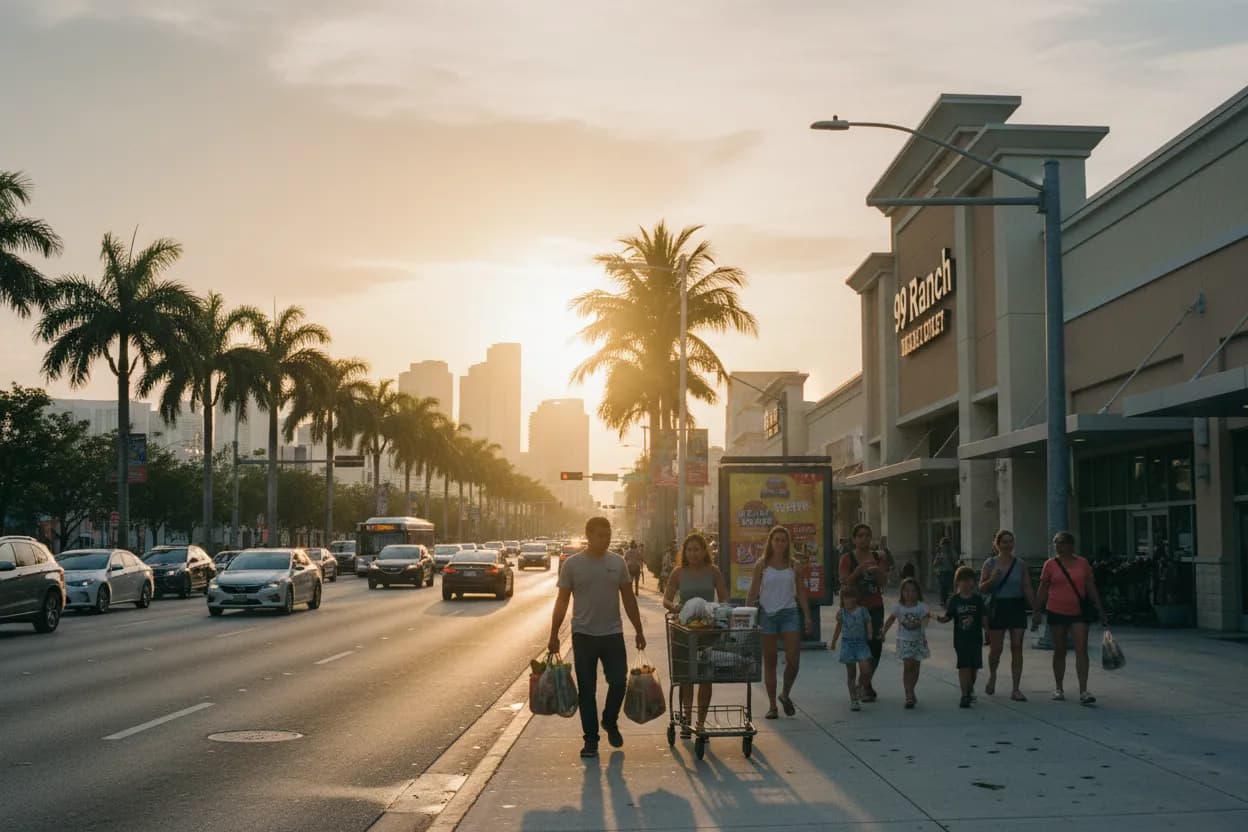 Realistic Miami scene for Miami 99 Ranch Guide for Asian Grocery Runs