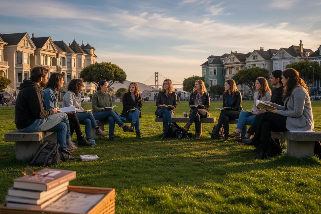 Realistic San Francisco scene for San Francisco Book Clubs Guide for Social Weeknight Plans