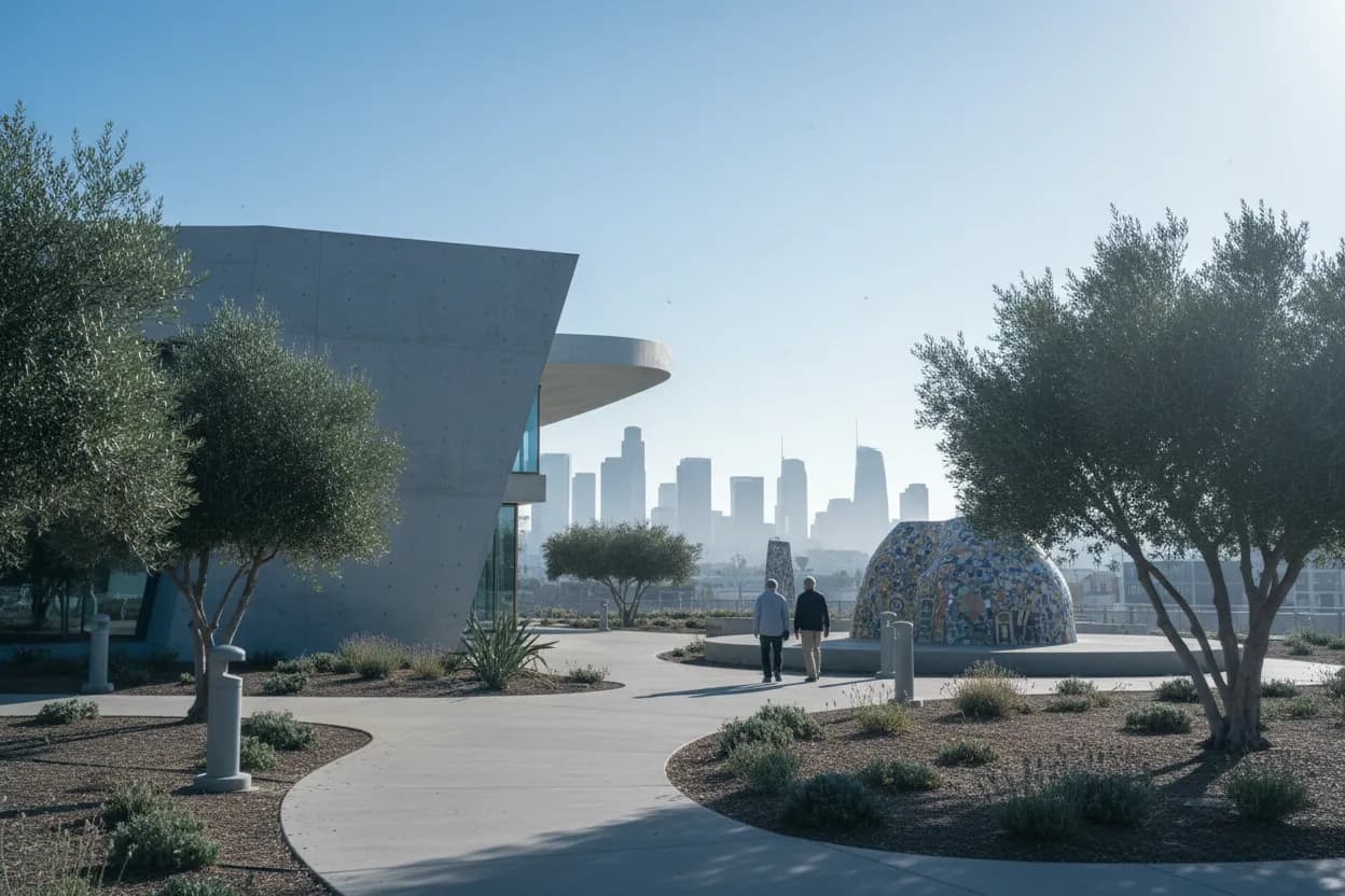 Realistic city scene for zilla fatu: A Quieter Los Angeles Culture Route
