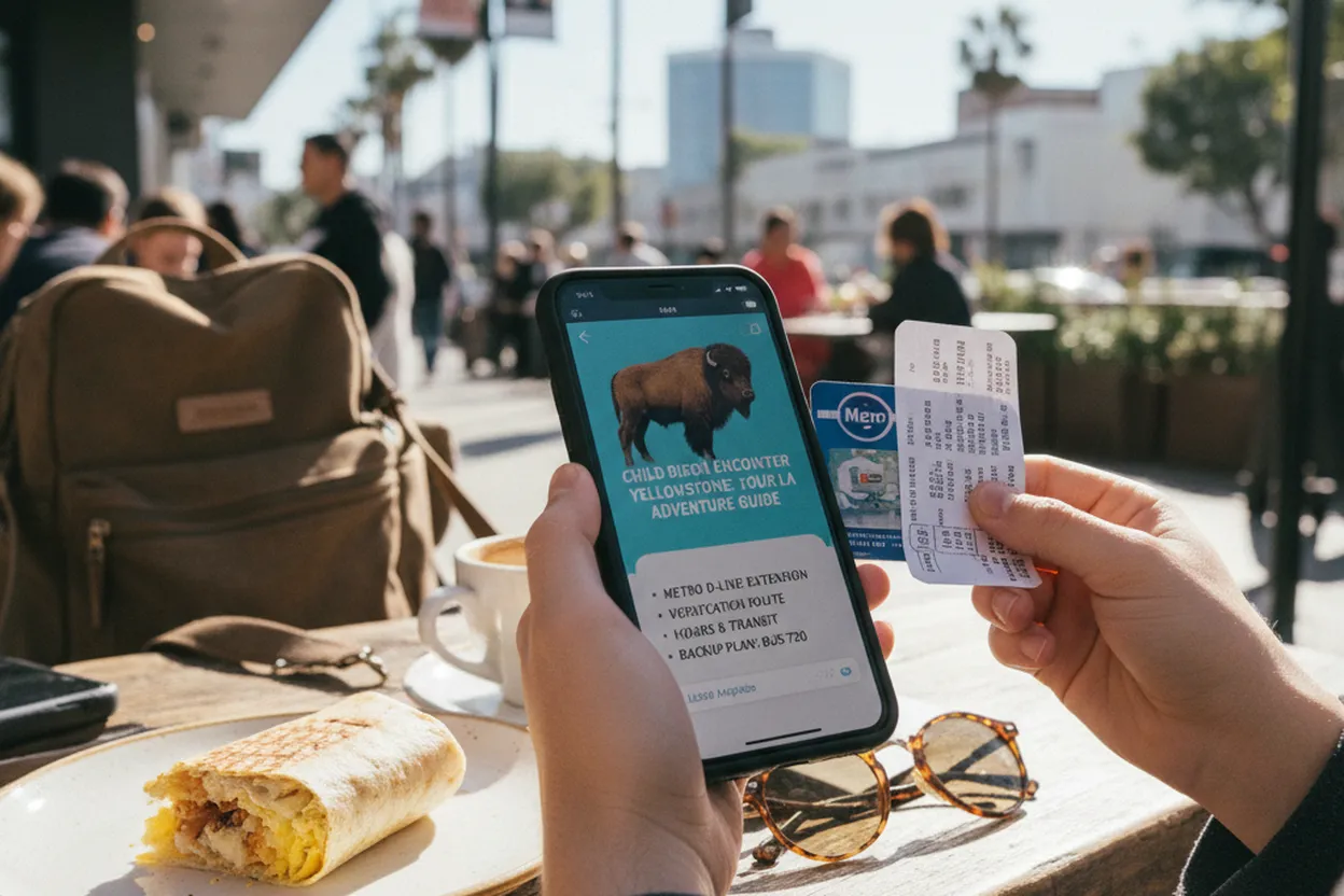 Local detail for child bison encounter yellowstone: A Los Angeles Dinner Route With Backups