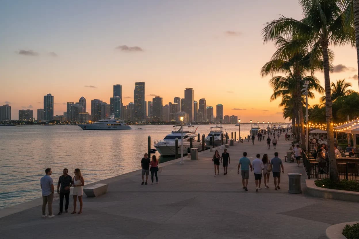 Realistic city scene for zuckerberg yacht: Where Miami Can Talk Without Shouting