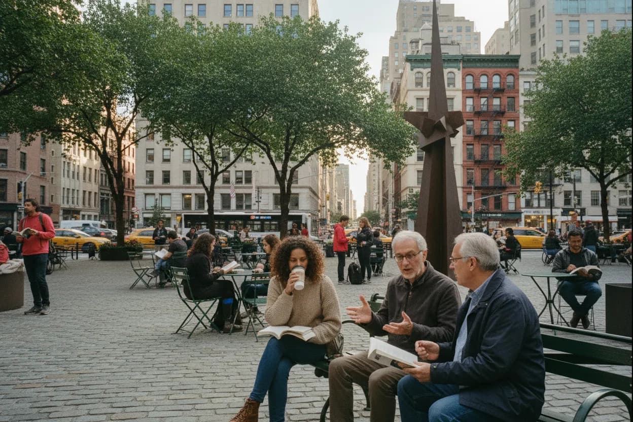 Realistic NYC scene for NYC Book Clubs Near Me for New Readers