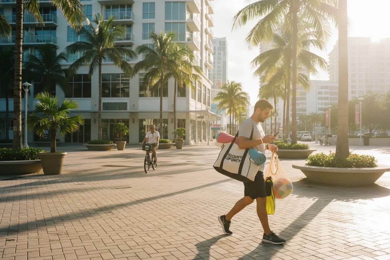 Practical city scene for Miami Academy Sports Guide for Beach Gear and Outdoor Plans