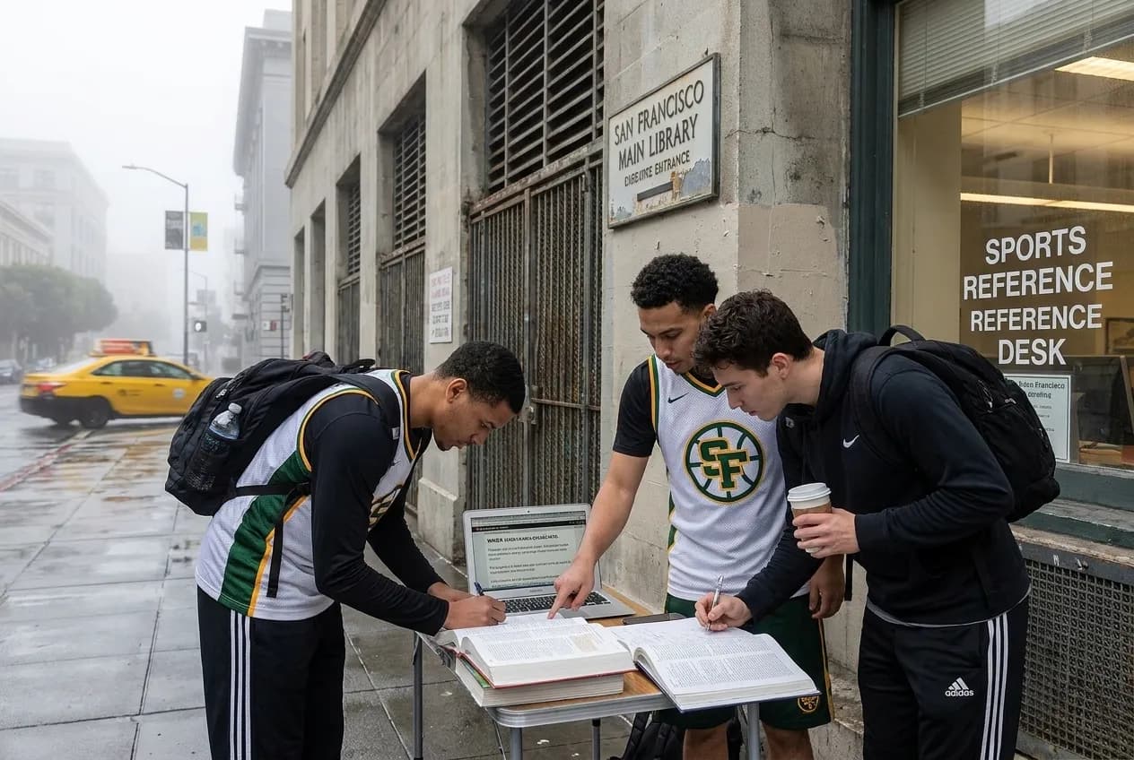 Local scene for Damiris Dantas WNBA Career: SF Student Athlete Biography Research Library Route in San Francisco