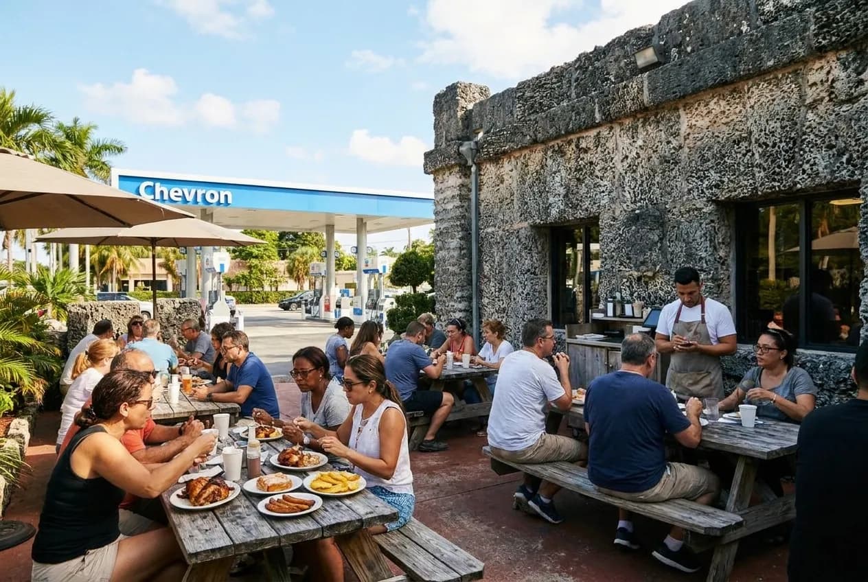 Cover for Chevron Gas Station Dining: Miami Convenience-Store Restaurants Worth a Detour in Miami