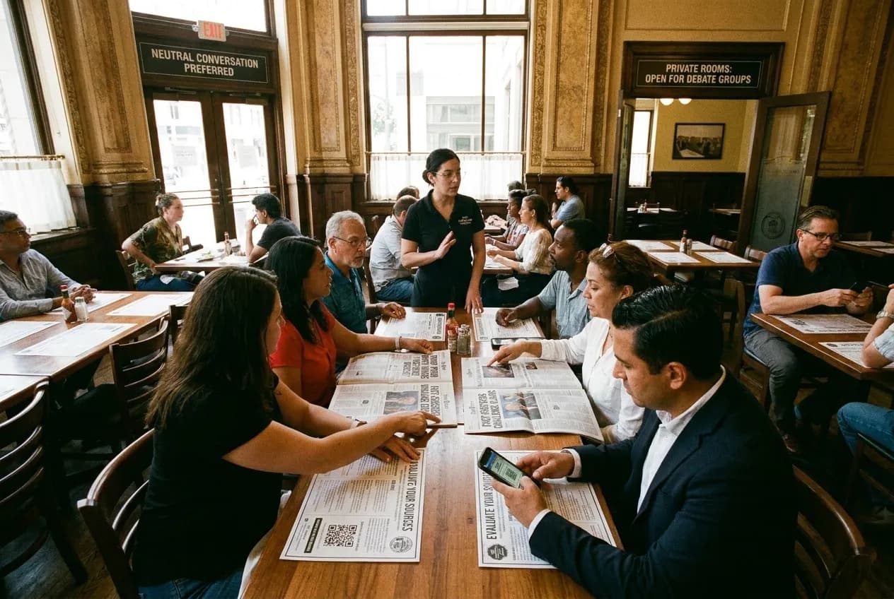 Local scene for Trump Pirro White House Meeting Evidence Discussion: LA Restaurants With News-Literacy Menus in Los Angeles