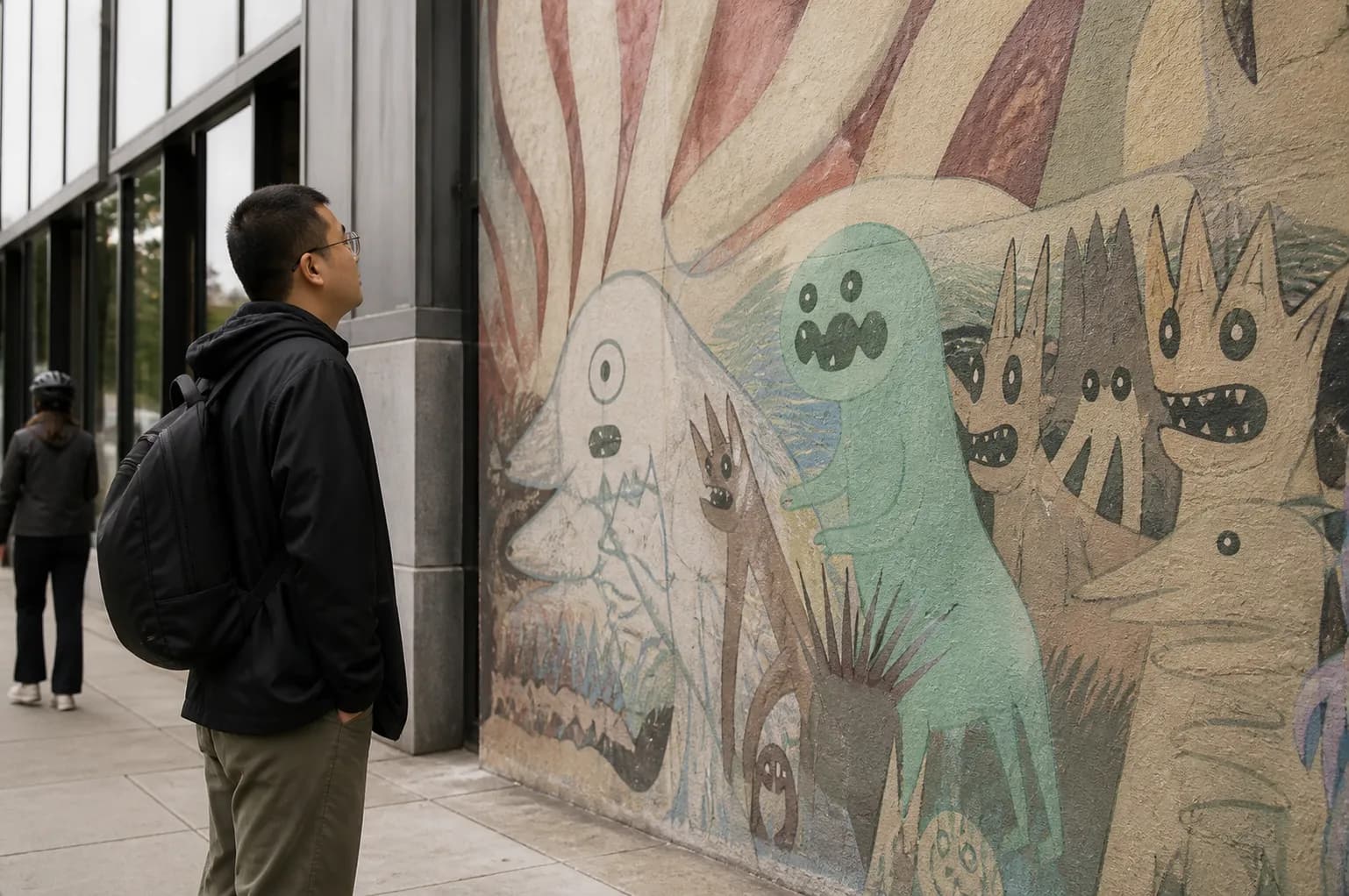 Local scene for monsters of god Free Public Art Research Route in SF in San Francisco