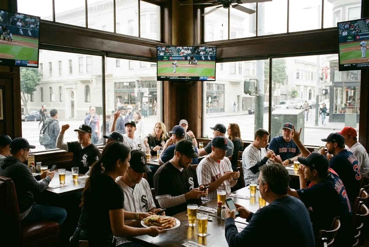 Cover for white sox vs red sox: SF Spots for AL Central in San Francisco