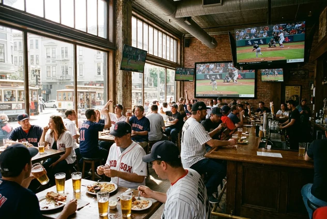 Local scene for white sox vs red sox: SF Spots for AL Central in San Francisco