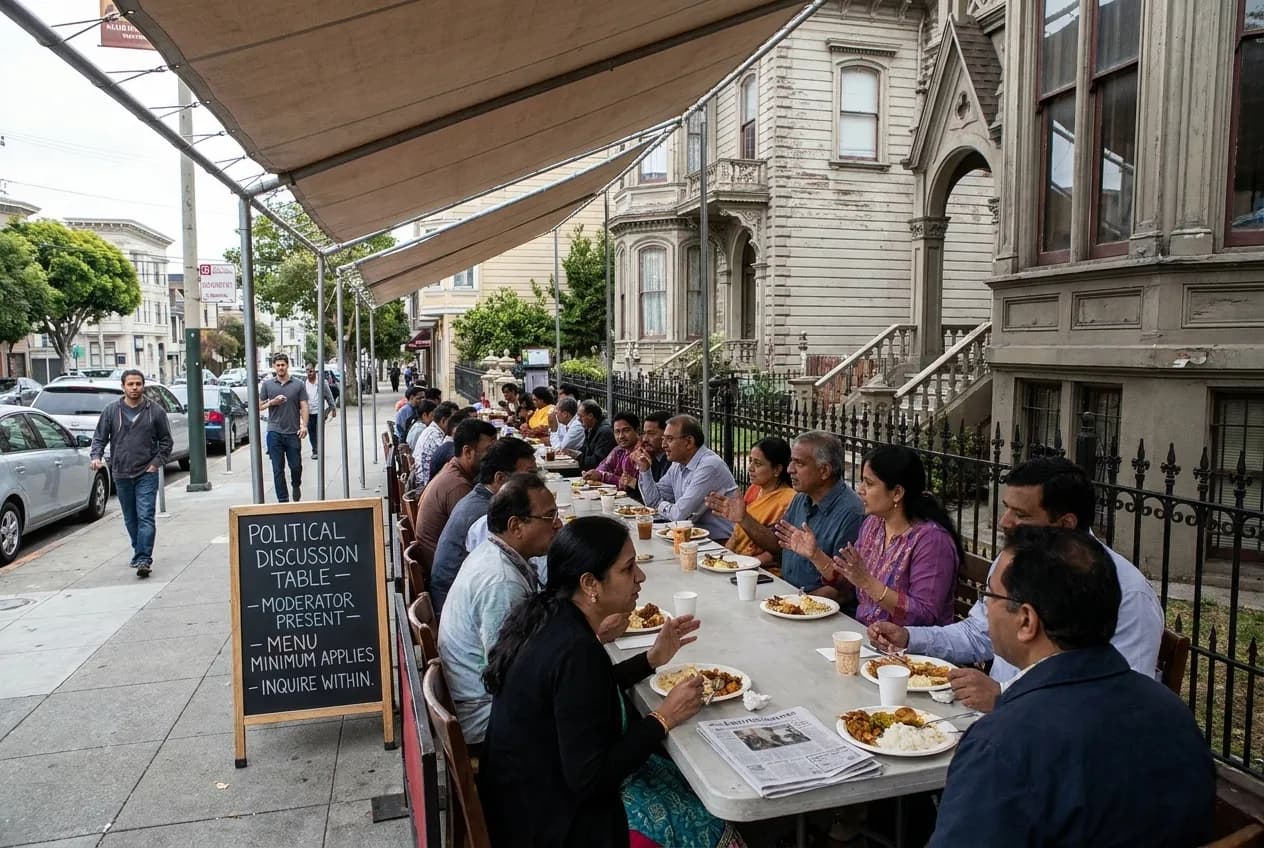 Local scene for Shri Thanedar Congressional News: SF Indian Restaurants With Political Discussion Tables in San Francisco