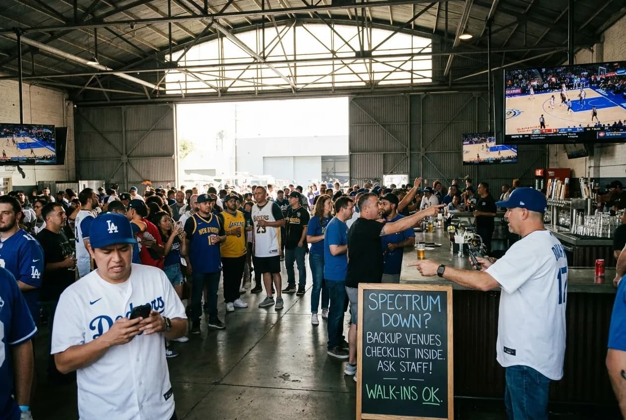 Cover for Is Spectrum Down: LA Sports Bar Backup Venues for Game Watch in Los Angeles