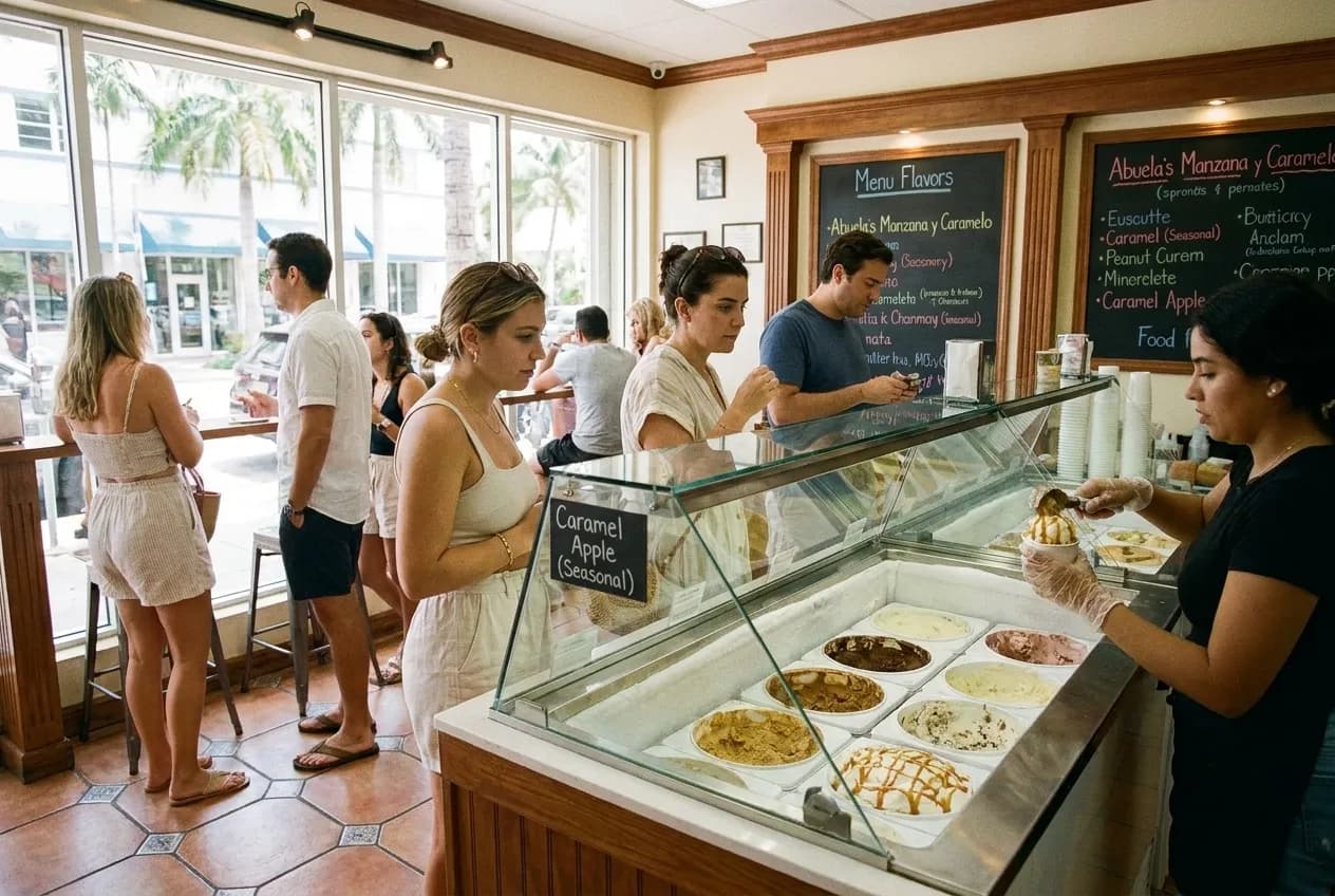 Local scene for Dairy Queen Caramel Apple Blizzard: Miami Local Ice Cream Shop Alternatives in Miami