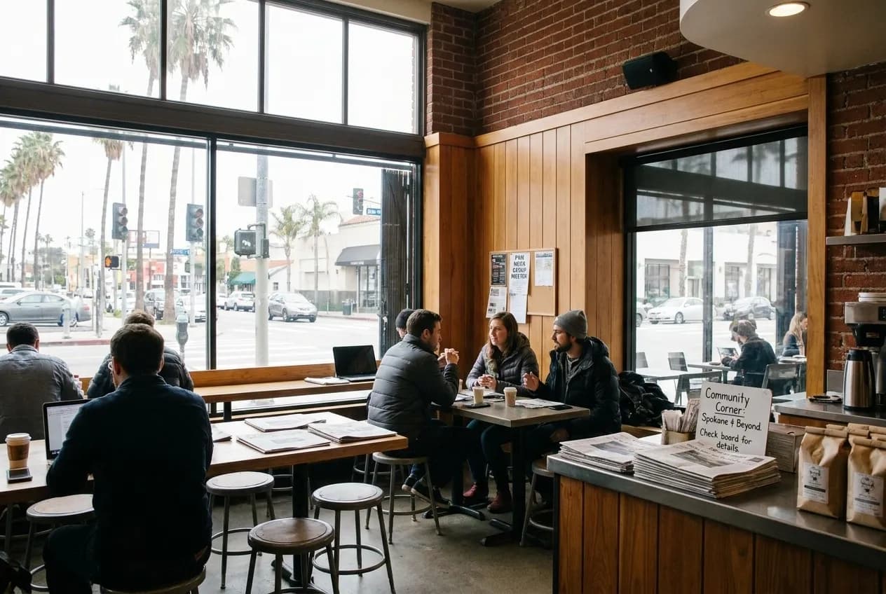 Editorial detail for Aaron Farinacci Spokane Context: LA Coffee Shops for Pacific Northwest News Discussion in Los Angeles