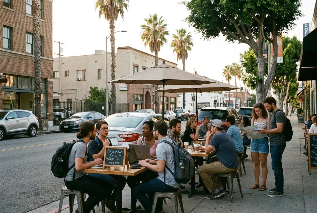 Local scene for Aaron Farinacci Spokane Context: LA Coffee Shops for Pacific Northwest News Discussion in Los Angeles