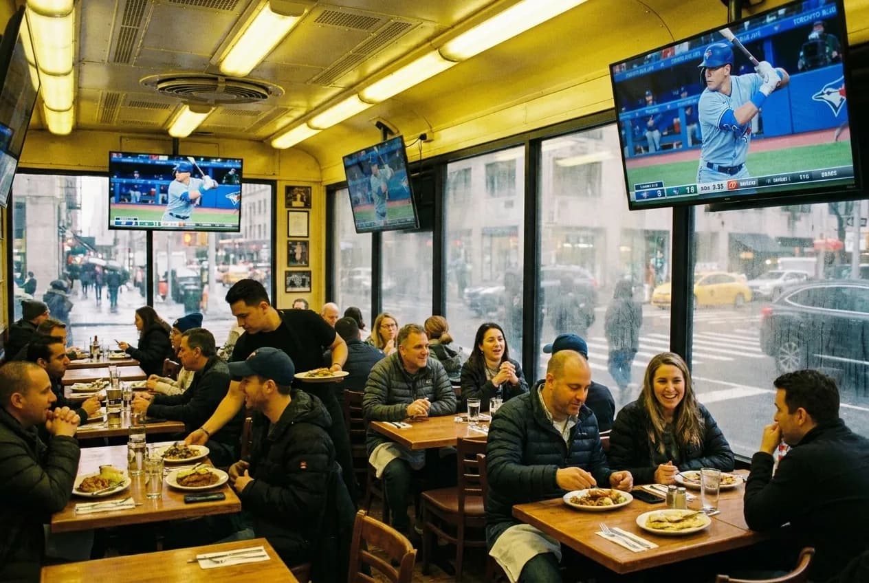 Local scene for Daulton Varsho Blue Jays Games: NYC Restaurant Viewing Experience Guide in NYC