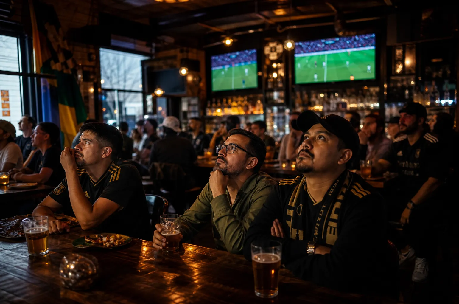 Cover for LAFC vs Guadalajara: NYC Bilingual Commentary Sports Bar Audio Comparison Map in NYC