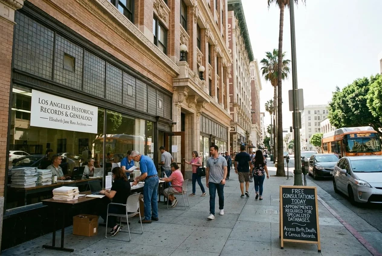 Editorial detail for Elisabeth Jane Ross Context: LA Hidden Genealogy Research Centers for Name Searches in Los Angeles