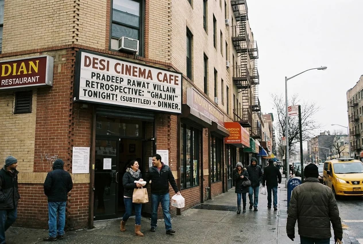 Local scene for Pradeep Rawat Bollywood Films: NYC Indian Restaurants Screening Classic Villain Movies in NYC