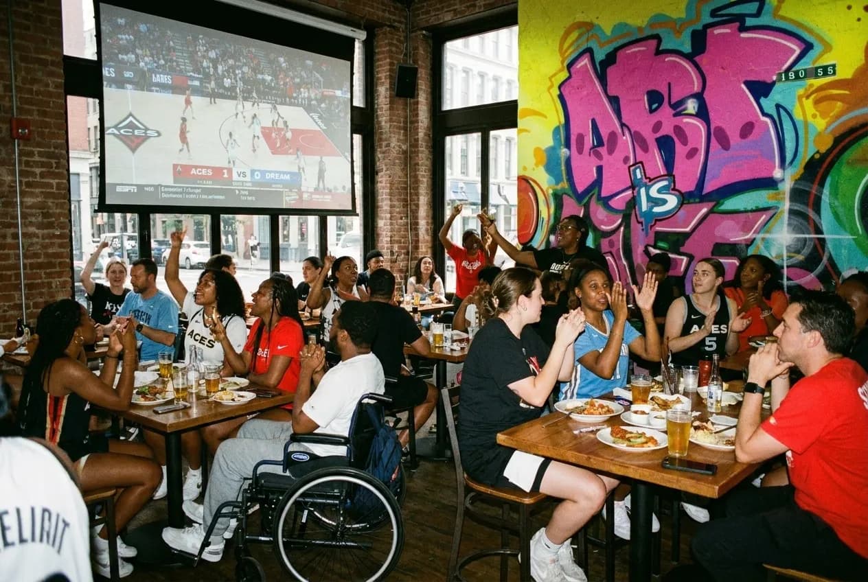 Local scene for Aces vs Dream WNBA Watch Parties: NYC Women's Basketball Venues in NYC