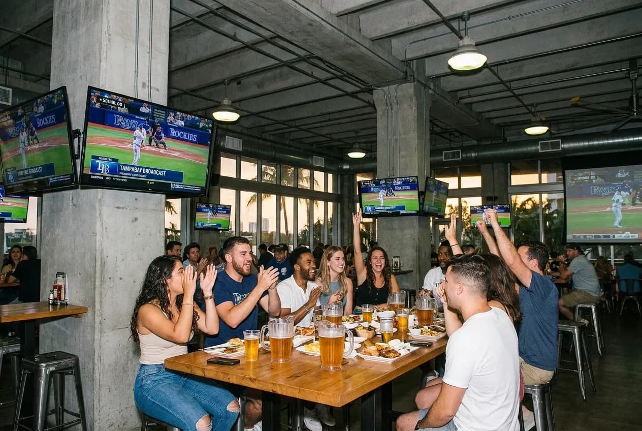 Local scene for Rays vs Rockies Game: Miami Group Watch Party Venue Selection in Miami