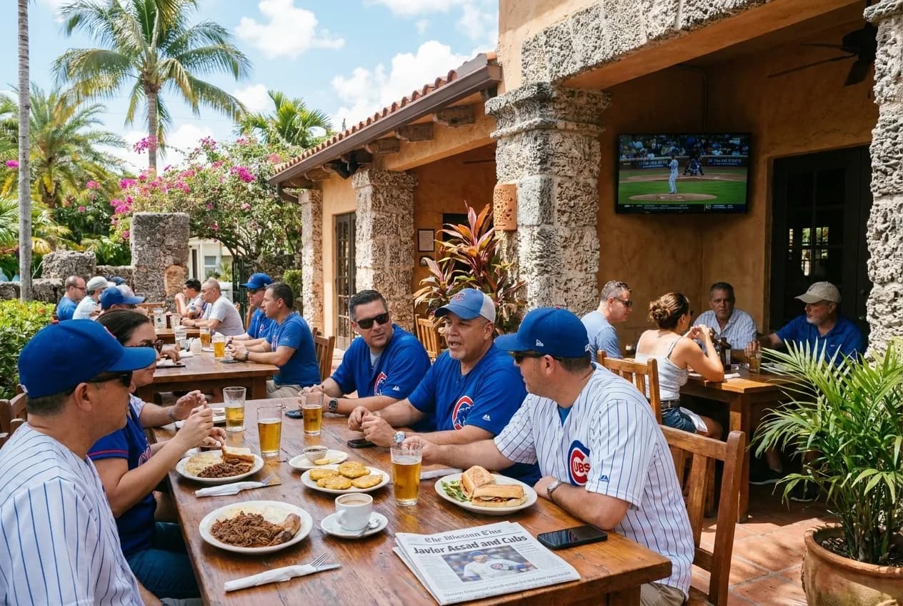 Cover for Javier Assad Cubs Fans: Miami Cuban Restaurants for Baseball and Cultural Conversation in Miami