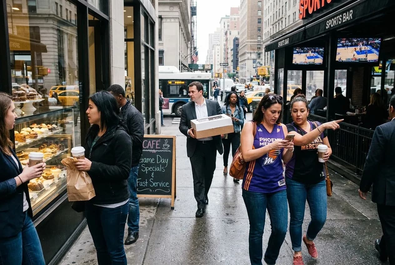 Local scene for Kahleah Copper Game Day Coffee: NYC Pre-Game Dessert Cafe Routes in NYC