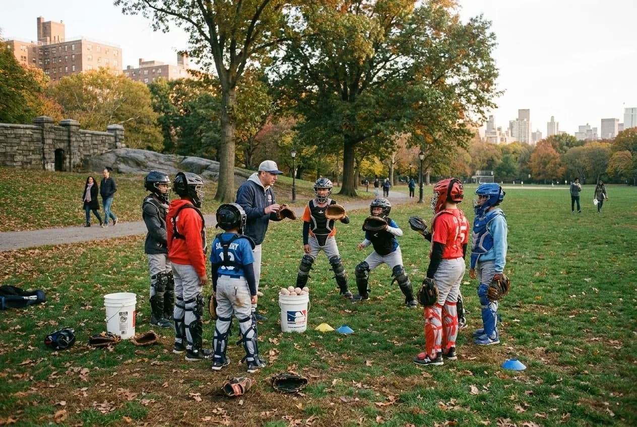 Cover for Carson Kelly Catcher Clinics: NYC Youth Baseball Programs This Fall in NYC