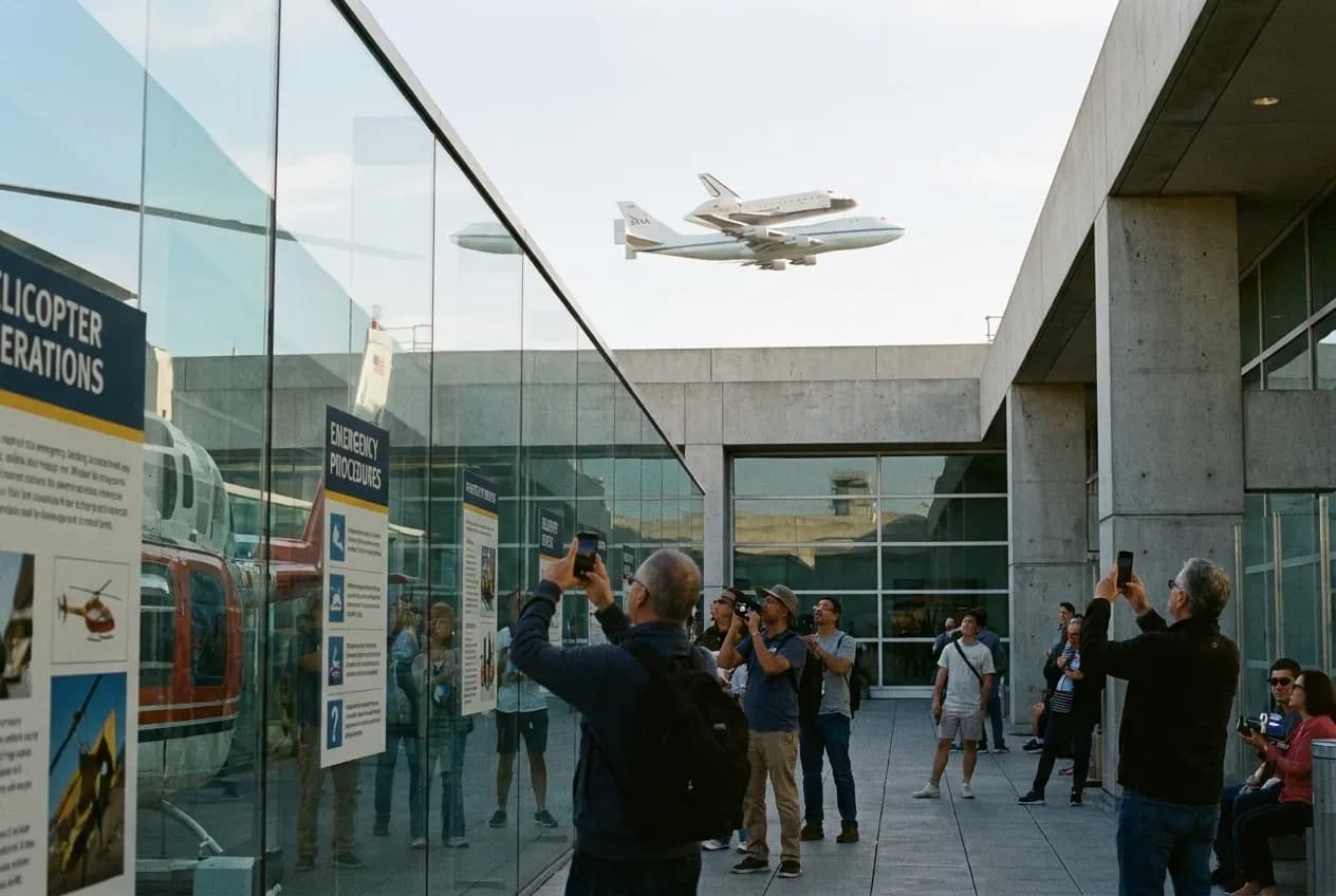 Local scene for Wisconsin Helicopter Landing at Cabela's Viral Story: SF Aviation Museum Free Exhibits in San Francisco