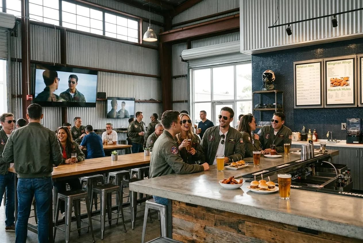 Local scene for Glen Powell Movie Themes: Miami Bars for Top Gun Maverick Nights in Miami