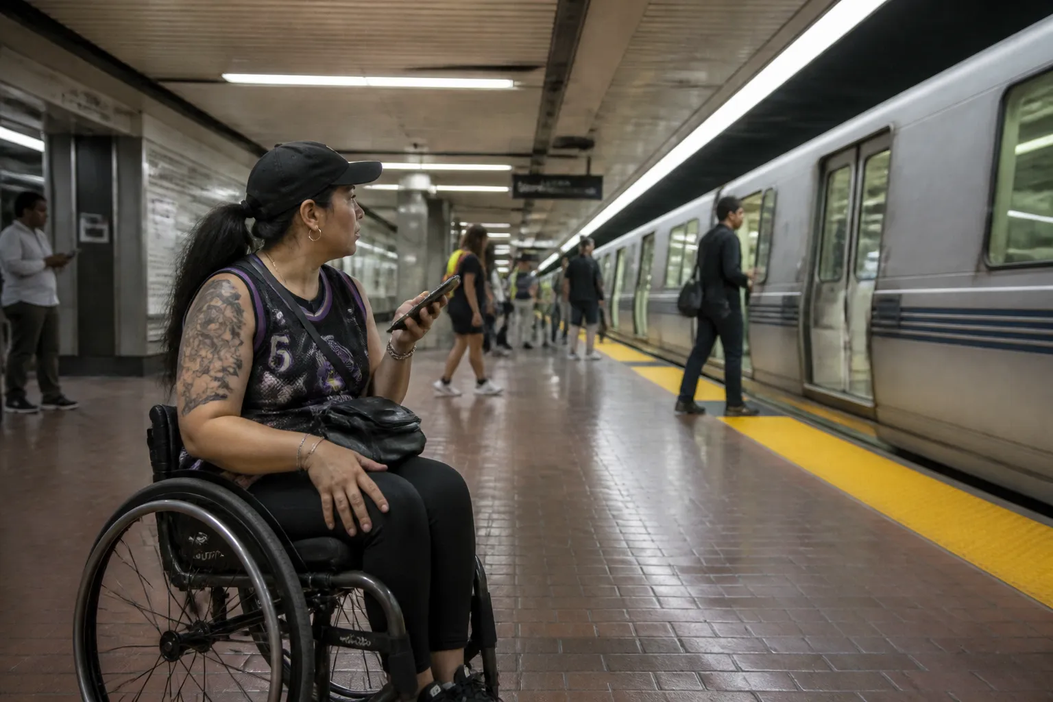 Local scene for Wings vs Mystics WNBA Score: SF Accessible Transit Transfer Drill Route in San Francisco