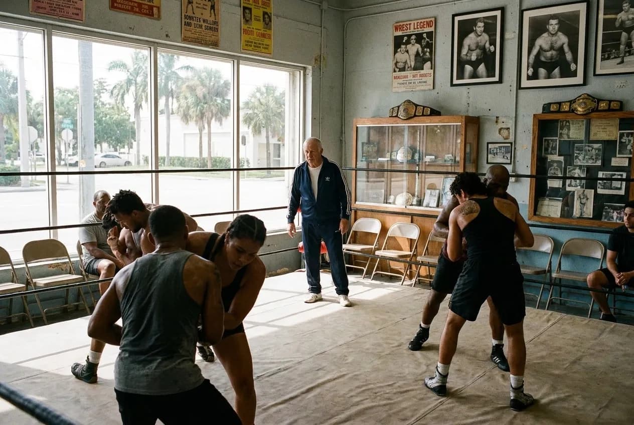 Cover for Dory Funk Jr Wrestling History: Miami Gyms With Old-School Training and Memorabilia in Miami