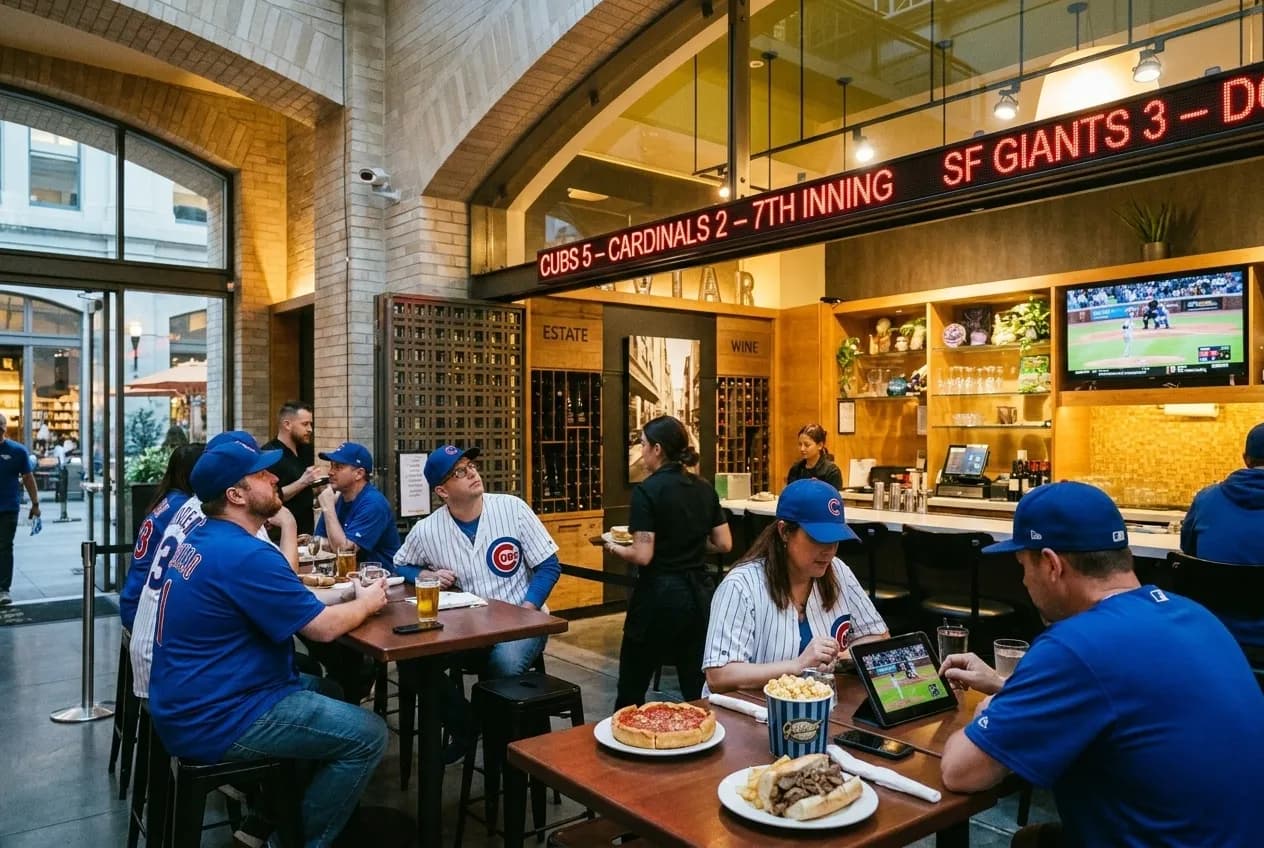 Local scene for Cubs Score Checking: SF Restaurants With Live Game Tickers and Chicago-Style Menus in San Francisco