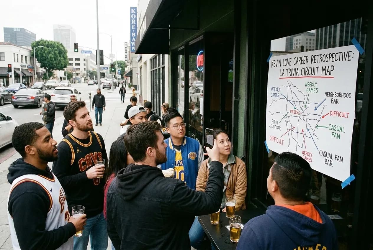 Cover for Kevin Love Career Retrospective: LA Basketball Social Trivia Night Circuit Verified in Los Angeles